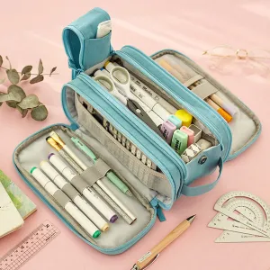 Four Zippers Battleship Pencil Case