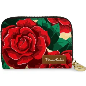 Frida Kahlo Rose RFID Zipper Wallet
