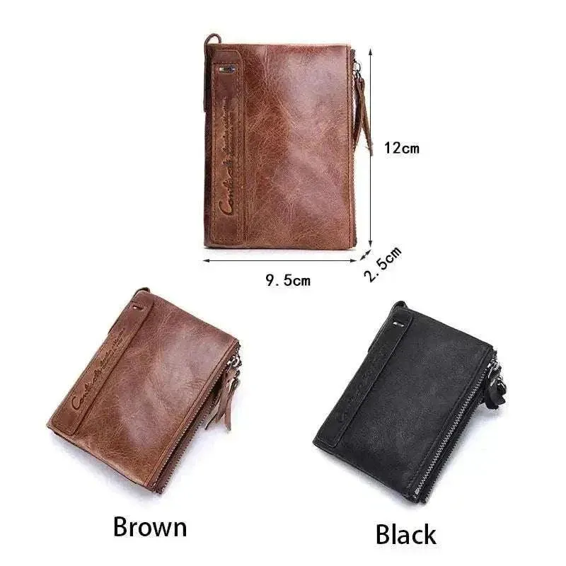 Genuine Leather Wallets - Stylish Cowhide Men's Wallet - MCW006