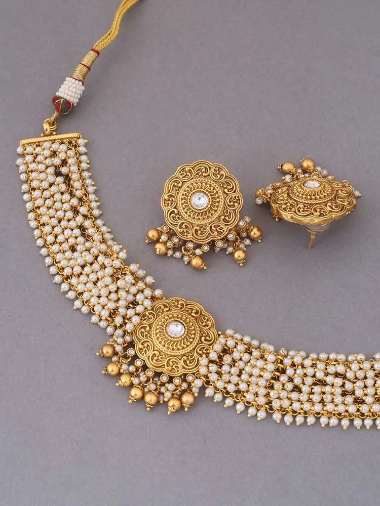 Golden Jagannath  Temple Jewellery Set