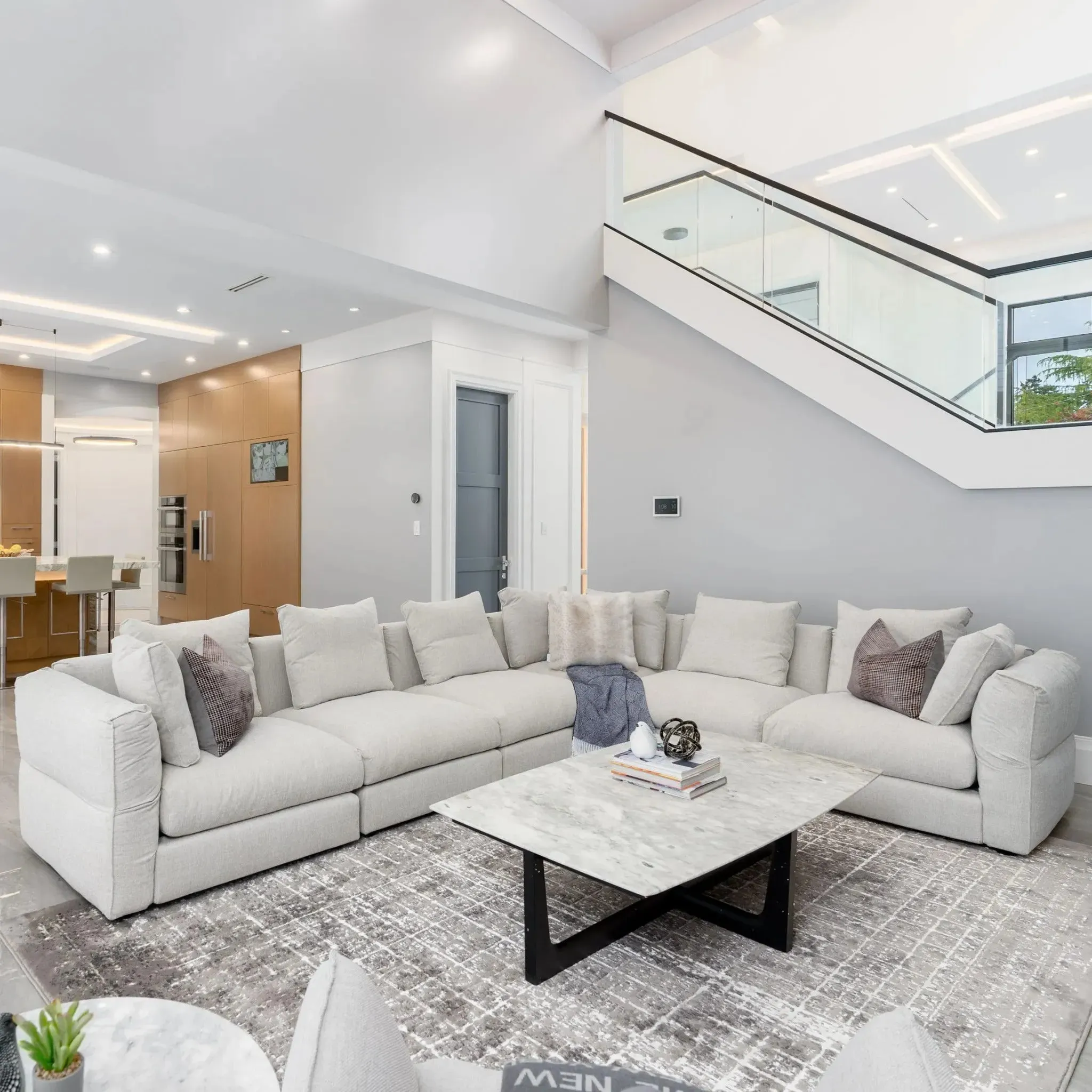 GRANT Grey Marble Coffee Table