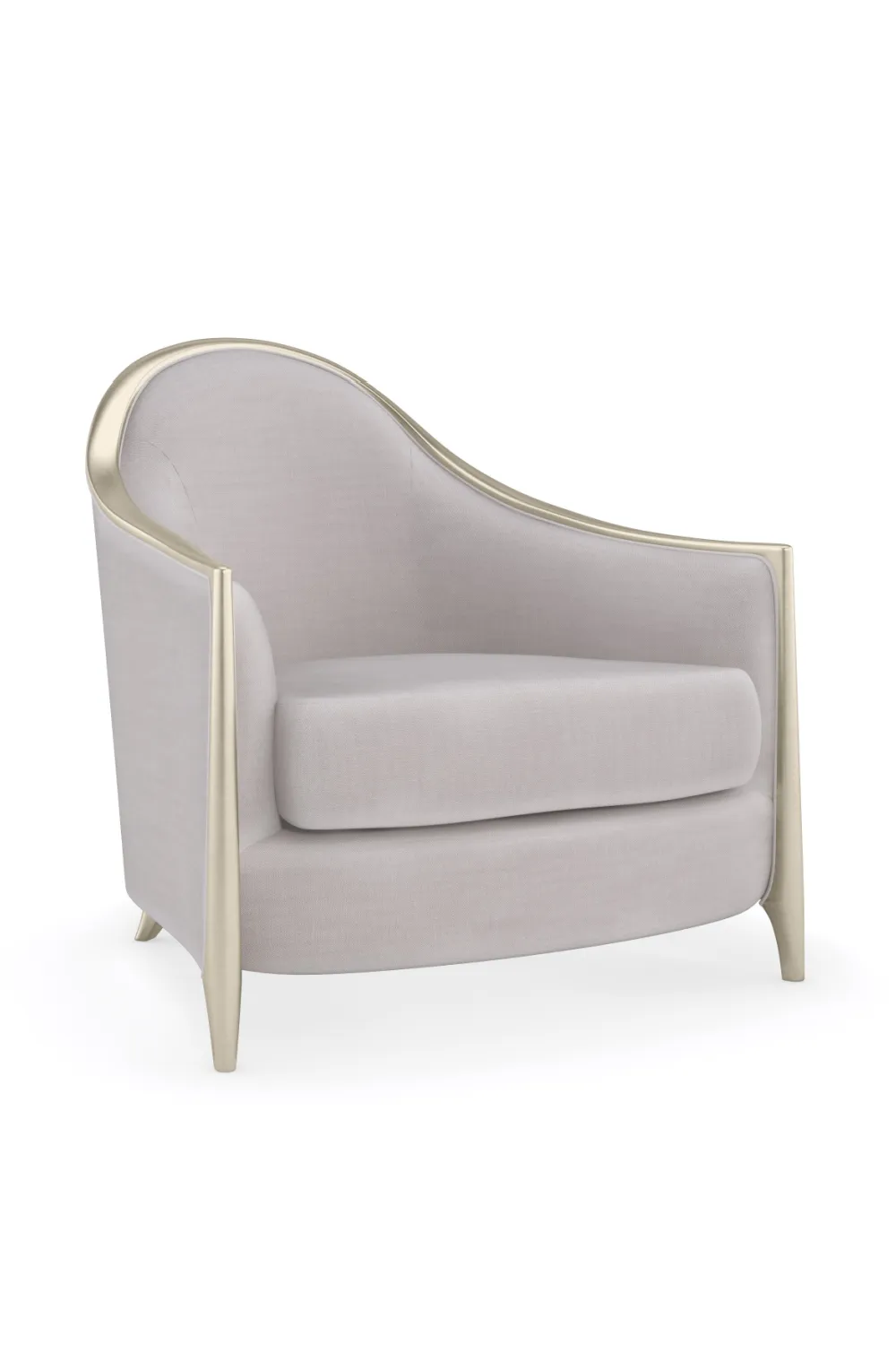 Gray Chenille Lounge Chair | Caracole Simply Stunning
