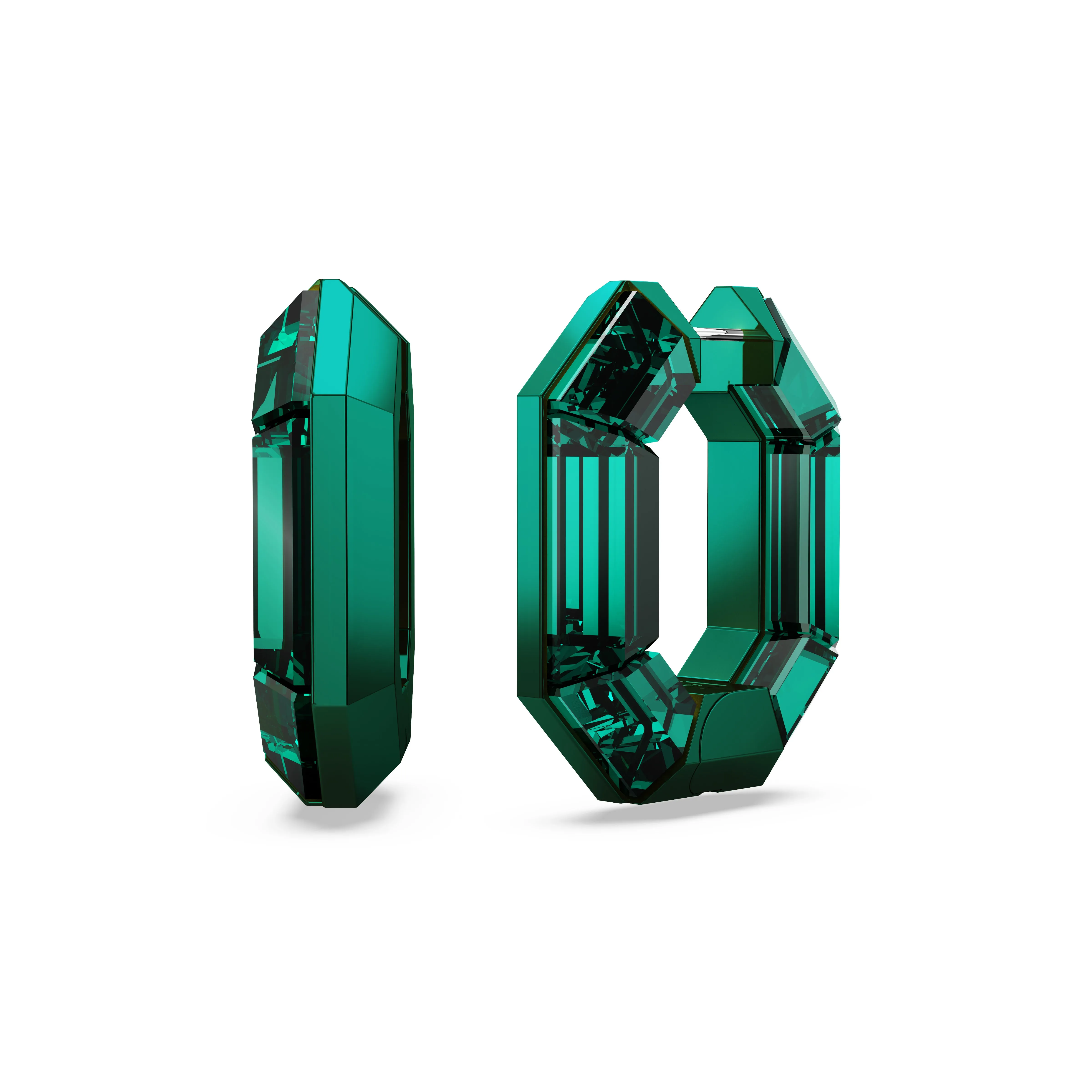 Green Lucent Hoop Earrings by Swarovski
