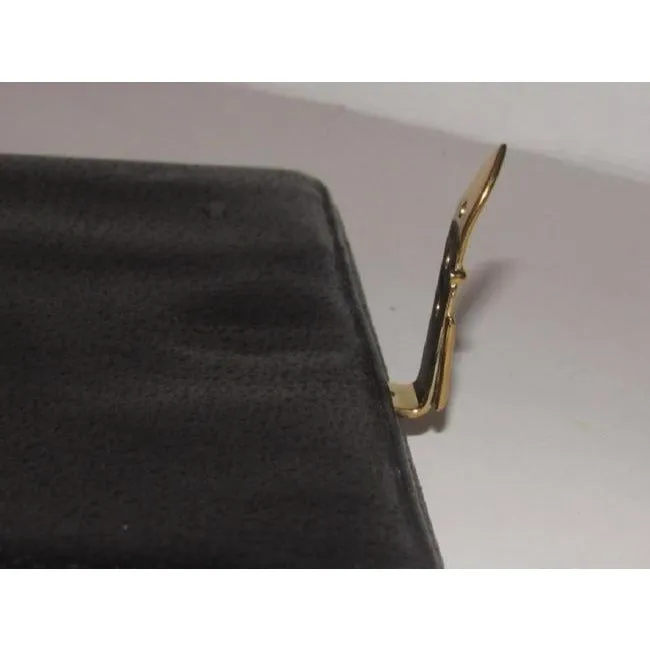Gucci Black Leather With Gold Belt Buckle Clasp Vintage Wallet