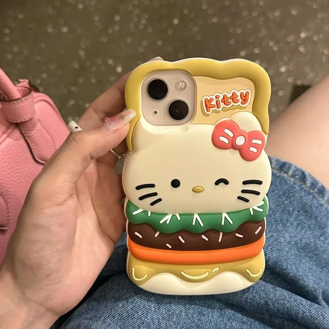 Hamburger Kitty Phone Case