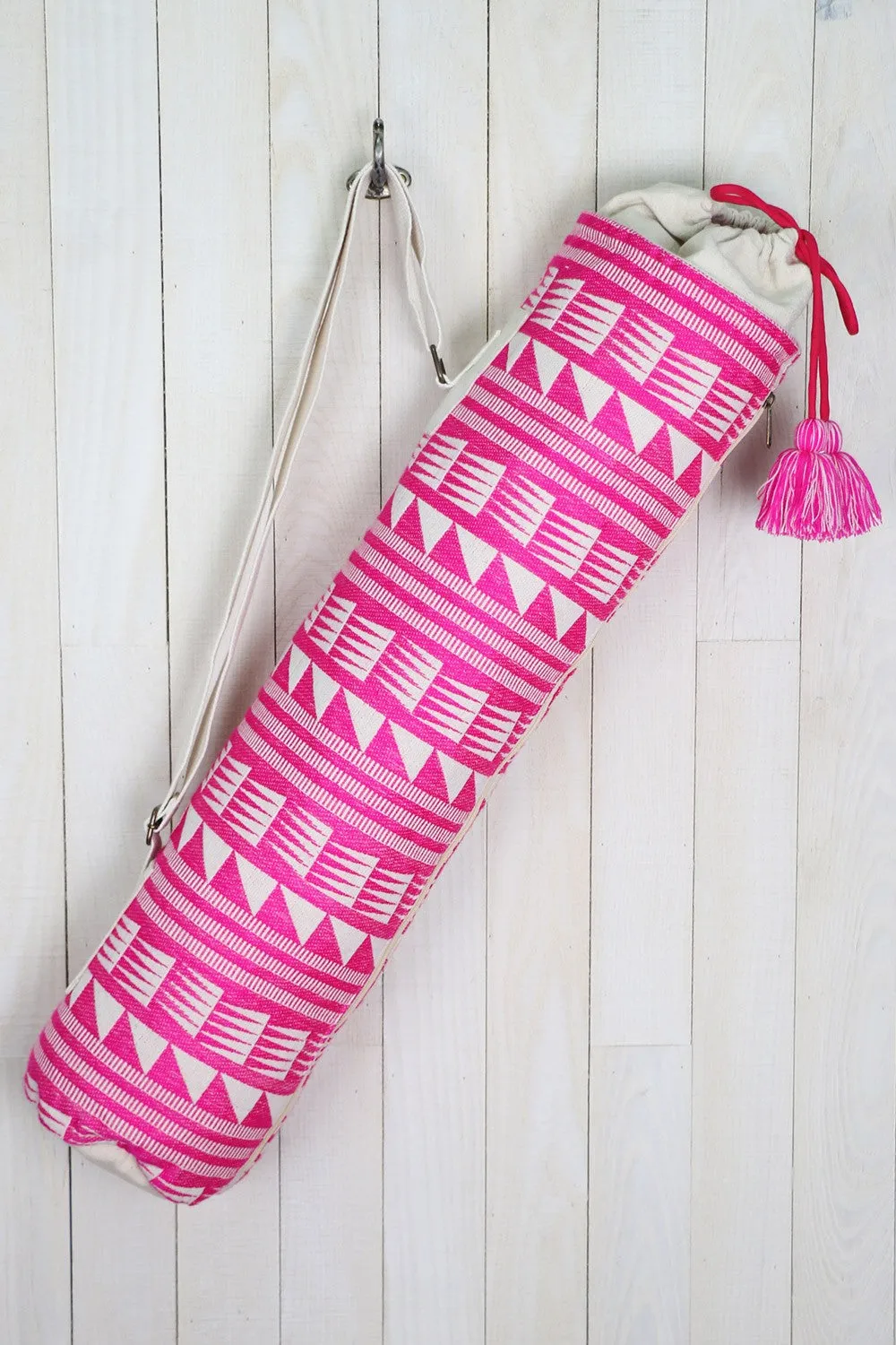Hand Woven Jacquard Yoga Bag