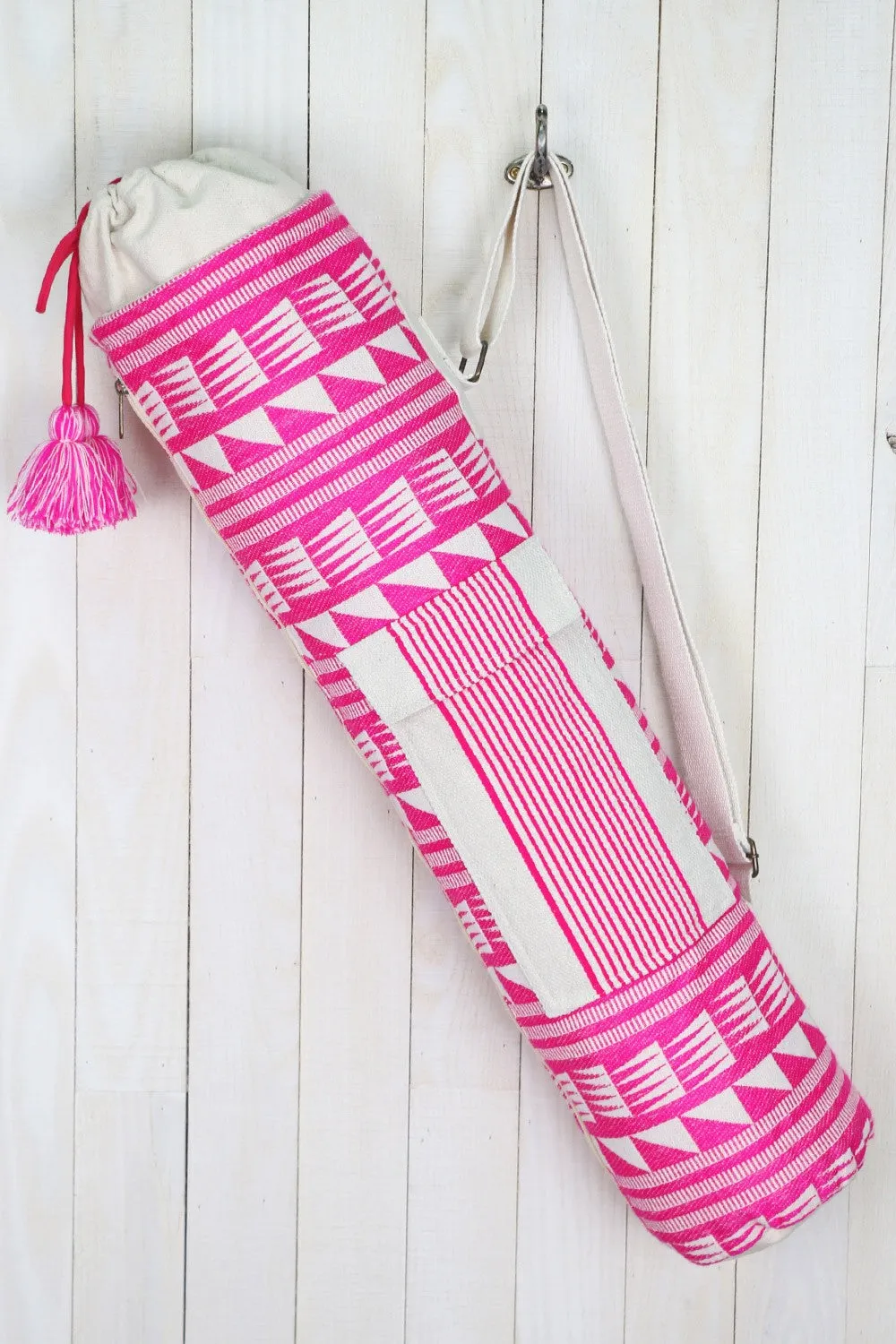 Hand Woven Jacquard Yoga Bag