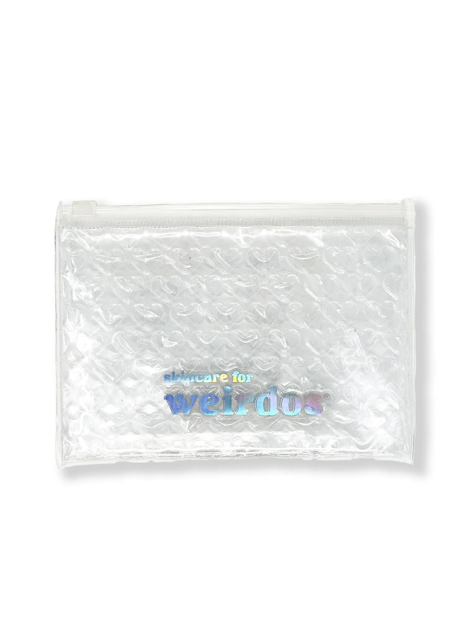 Heart Bubble Zip Pouch - Clear