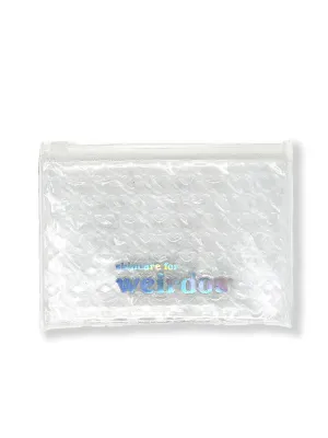 Heart Bubble Zip Pouch - Clear