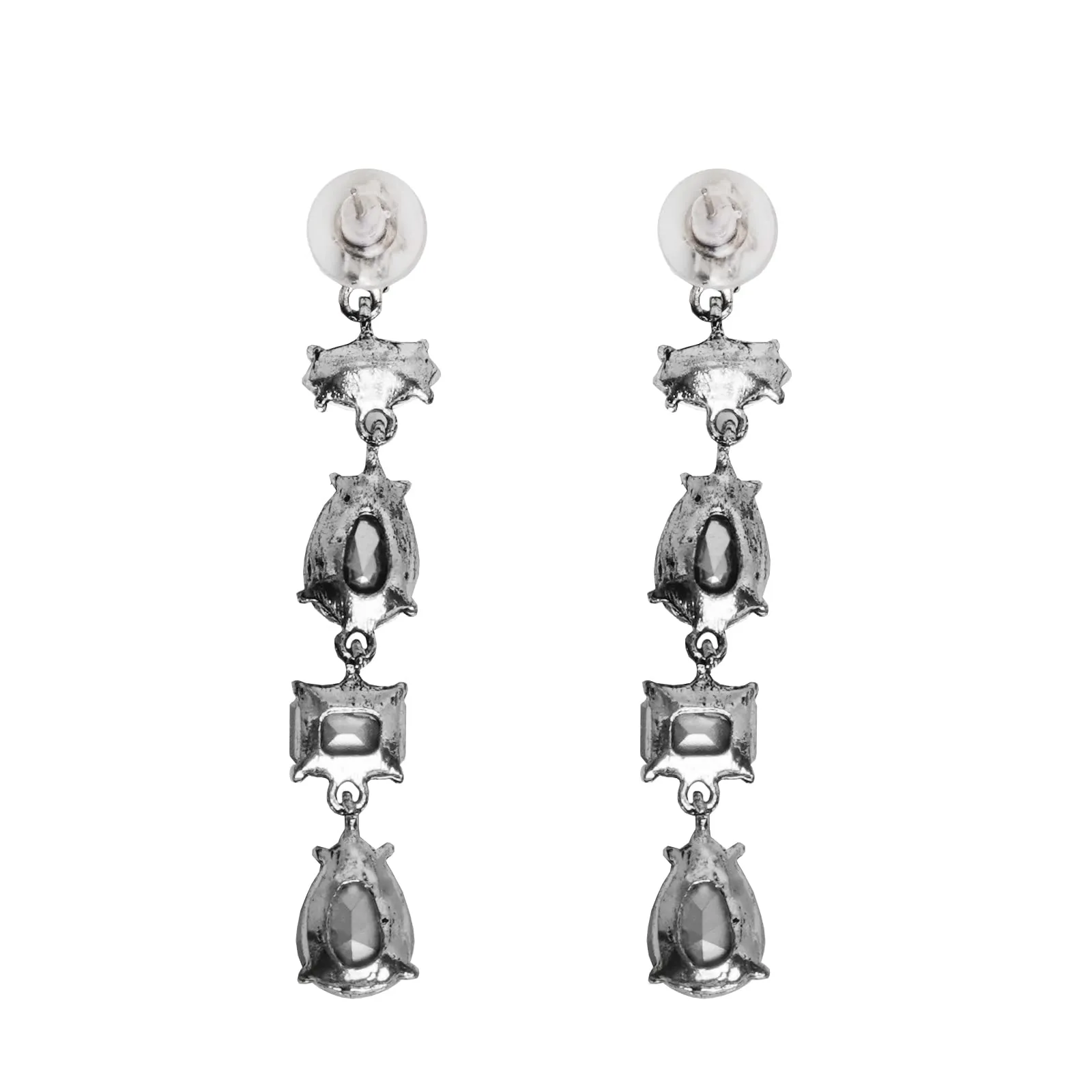 Joker & Witch Lucent Black Crystal Drop Earrings for Women