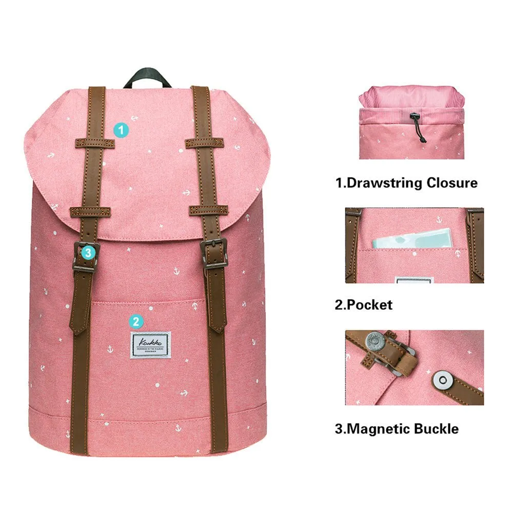 KAUKKO Backpack for city trips, EP6-5 ( Pink / 17.8L )