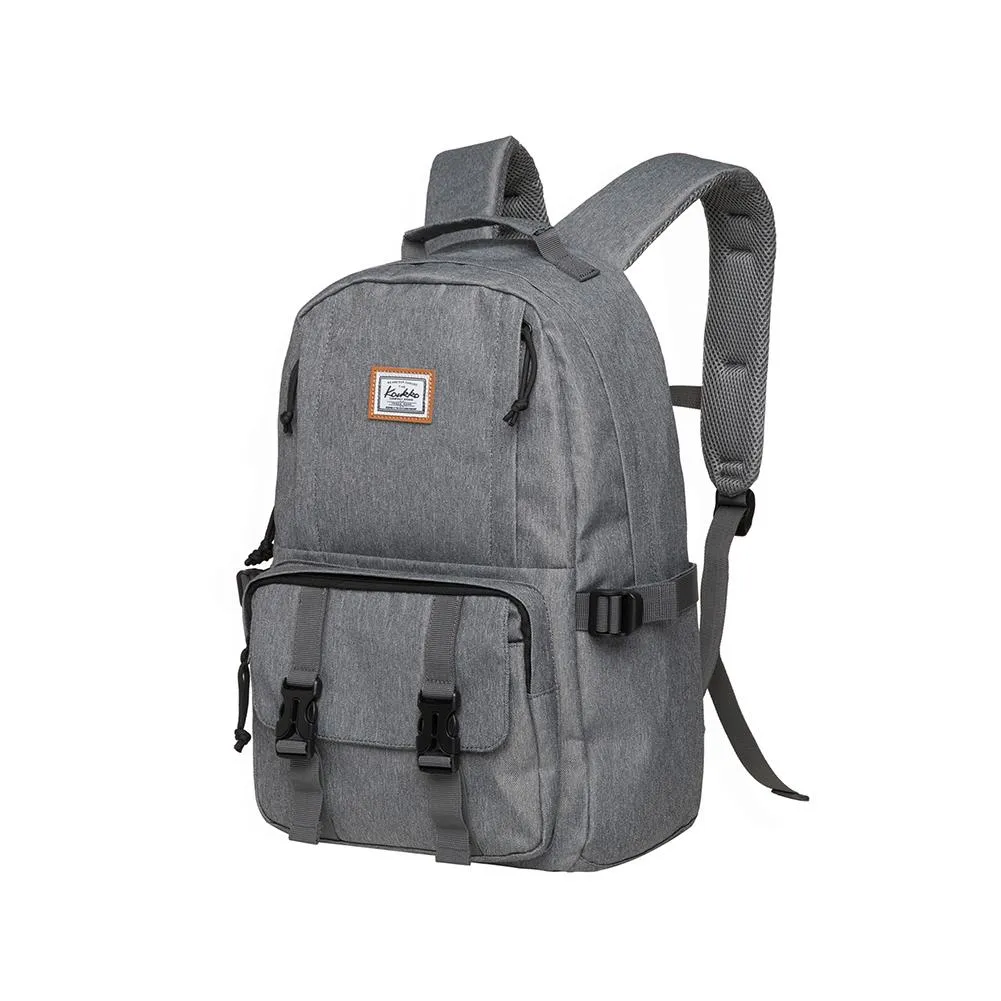 KAUKKO Backpack for School,  KS21 ( Grey-2 / 18.4L )