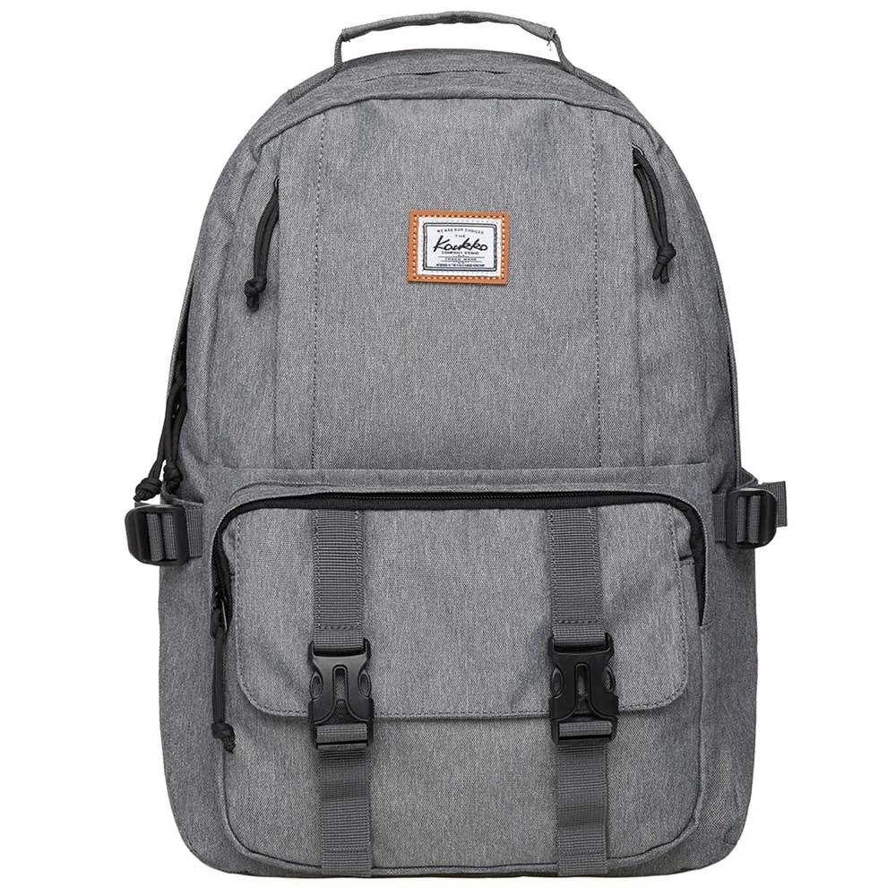 KAUKKO Backpack for School,  KS21 ( Grey-2 / 18.4L )