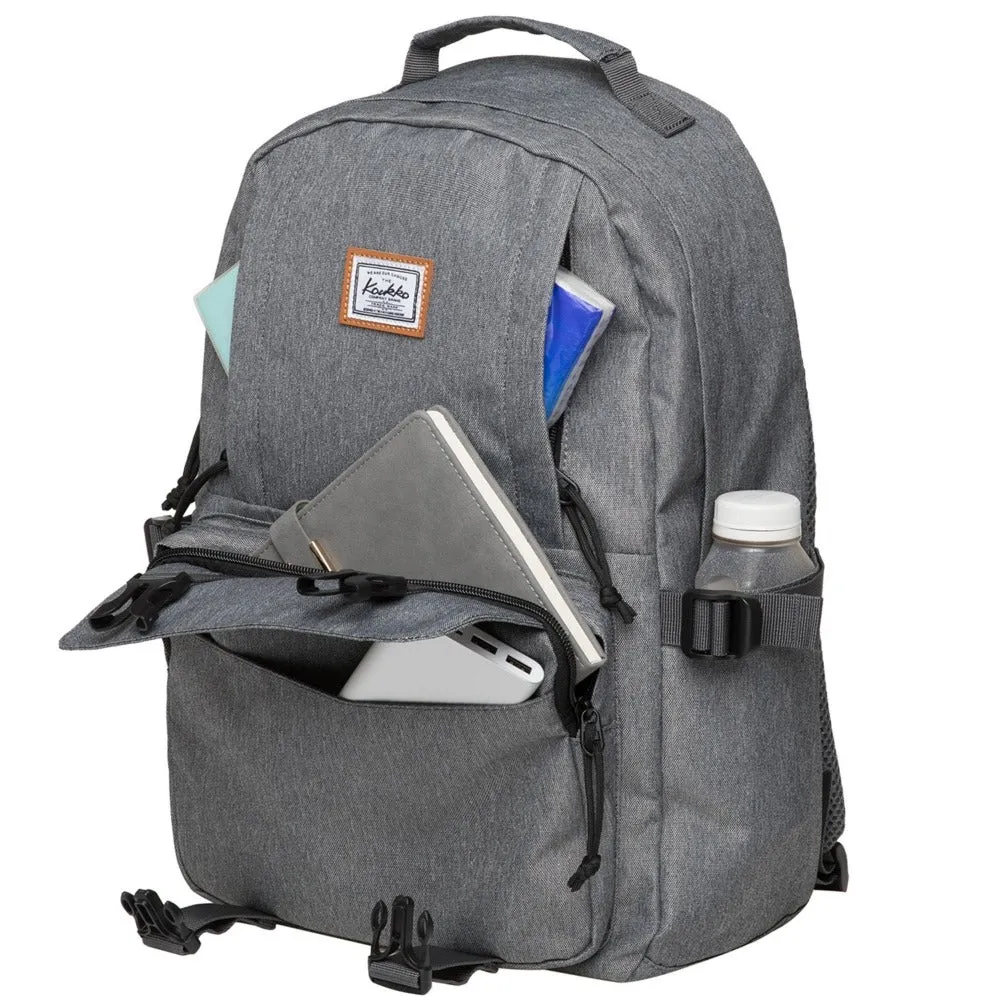 KAUKKO Backpack for School,  KS21 ( Grey-2 / 18.4L )