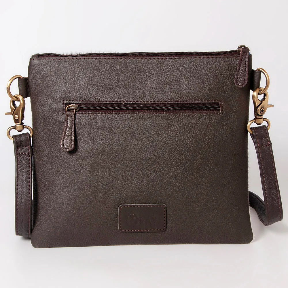 KBK114 - KBK114 -CROSS BODY Hand Tooled Saddle Leather with Cowhide Leather Ladies Bag KBK114 - KBK1