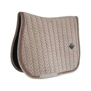 Kentucky Horsewear Saddle Pad Basic Velvet Pearls Jumping, Beige