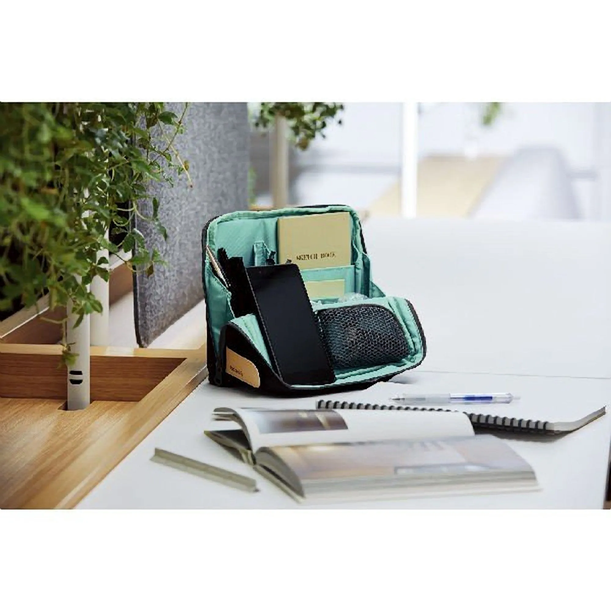 KOKUYO Haco Biz Hacobiz NAVY Bag in Bag Pen Stand Pen Case Pencil Case | HB11B 8.46 X 1.77 X 7.28 Inches