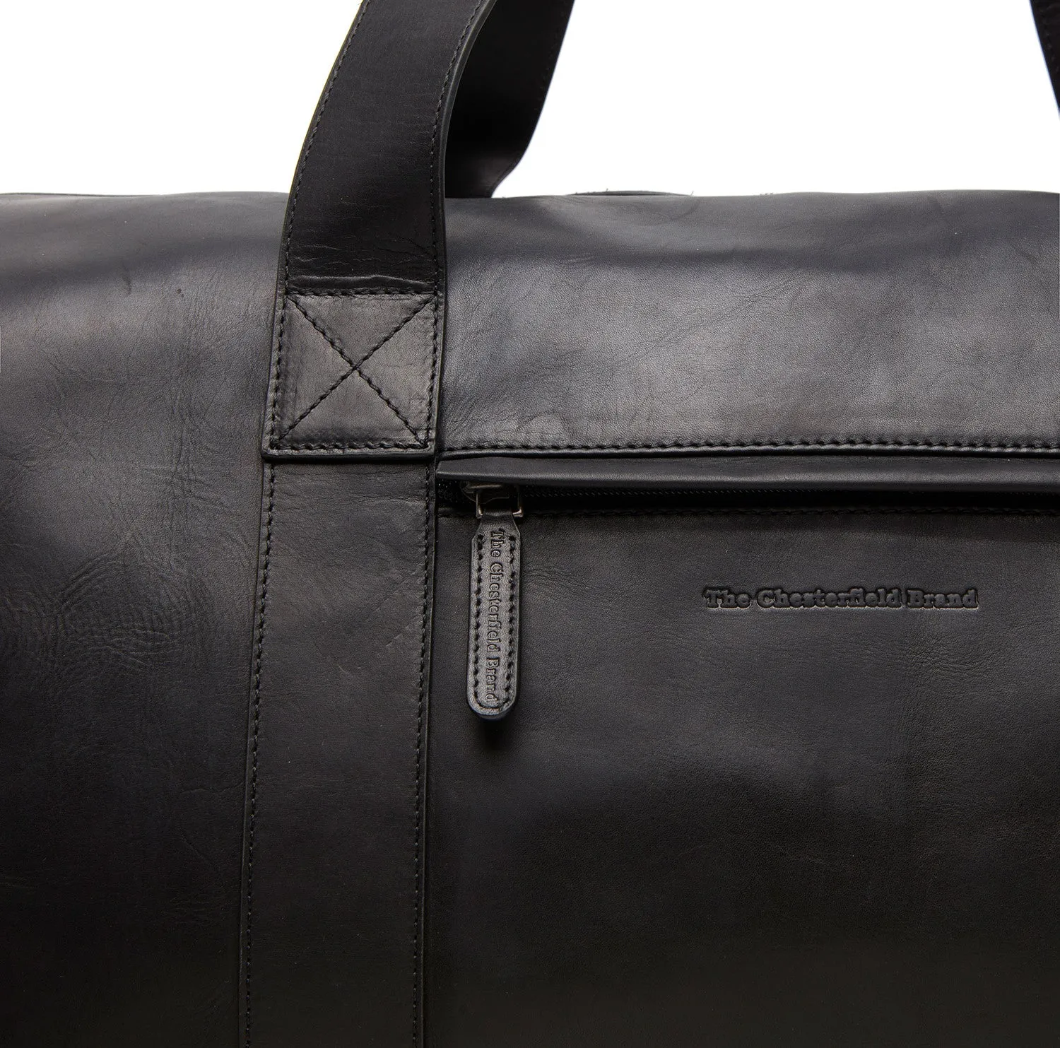 Leather Weekend Bag Black Hudson