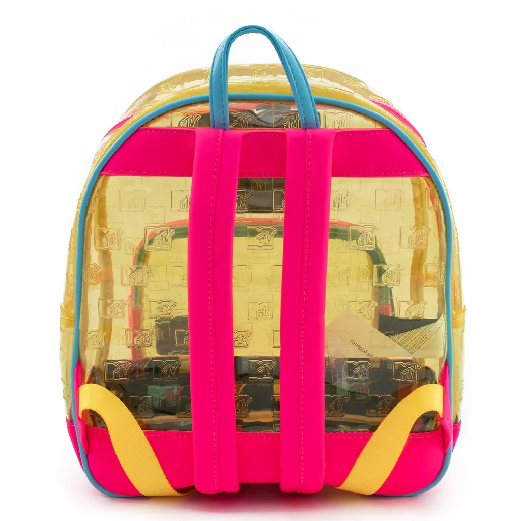 Loungefly X MTV Clear Debossed Logo Mini Backpack