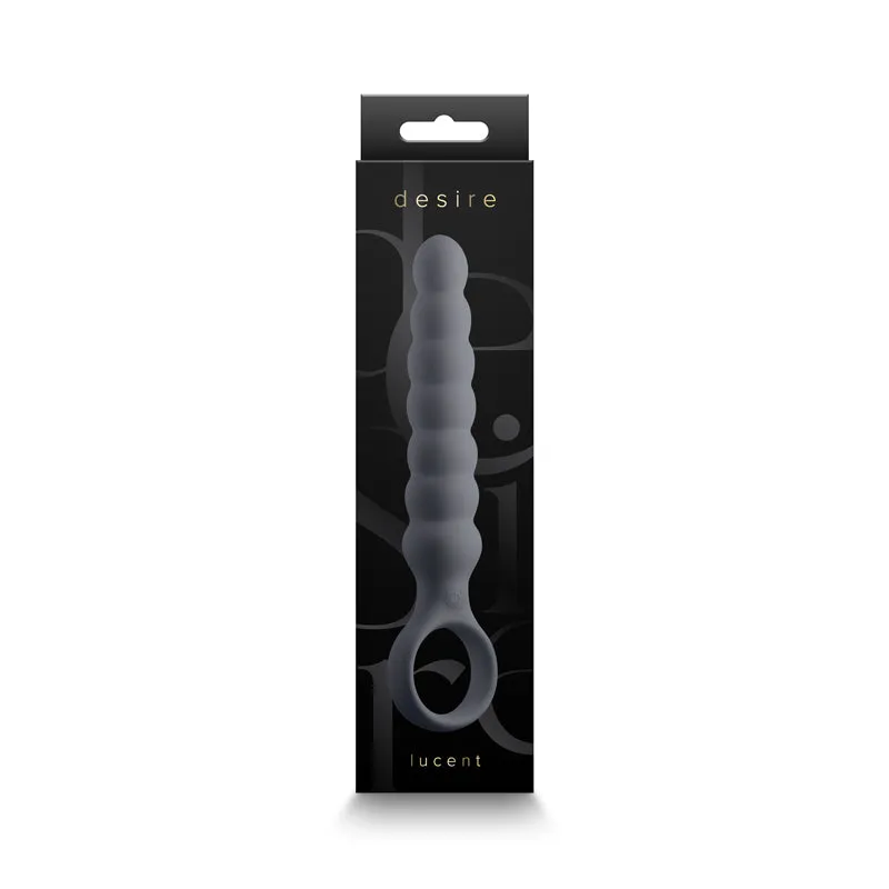 Lucent Vibrating Anal Probe with Finger Loop - Black