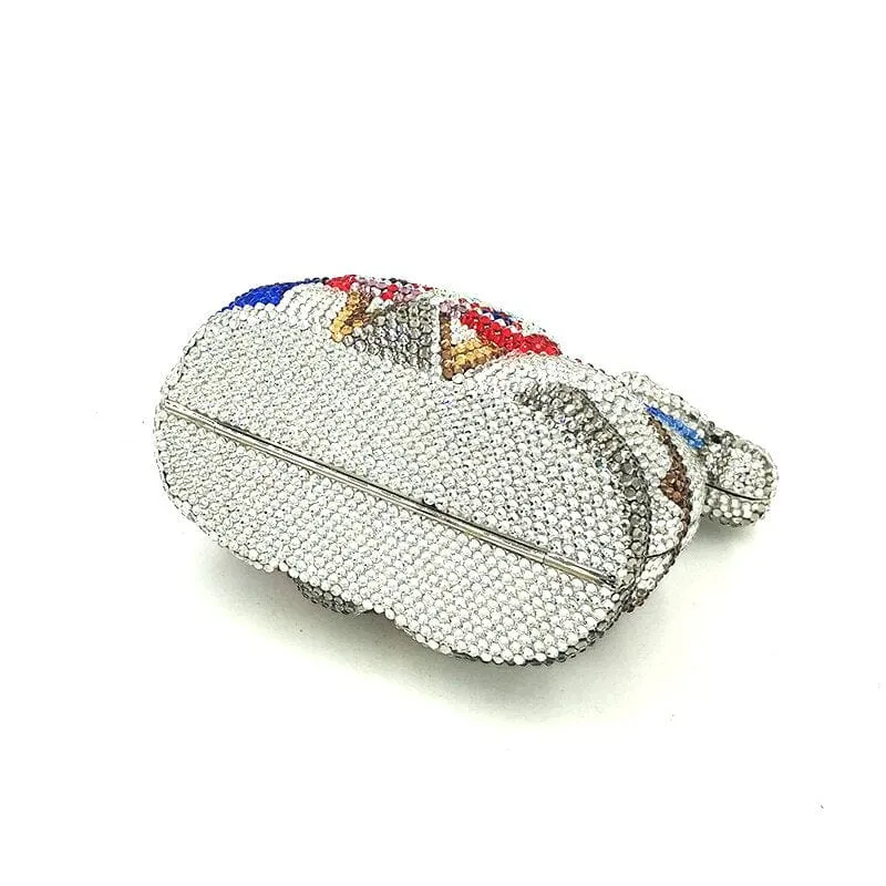 Luxury  Camel Crystal Clutch Purse