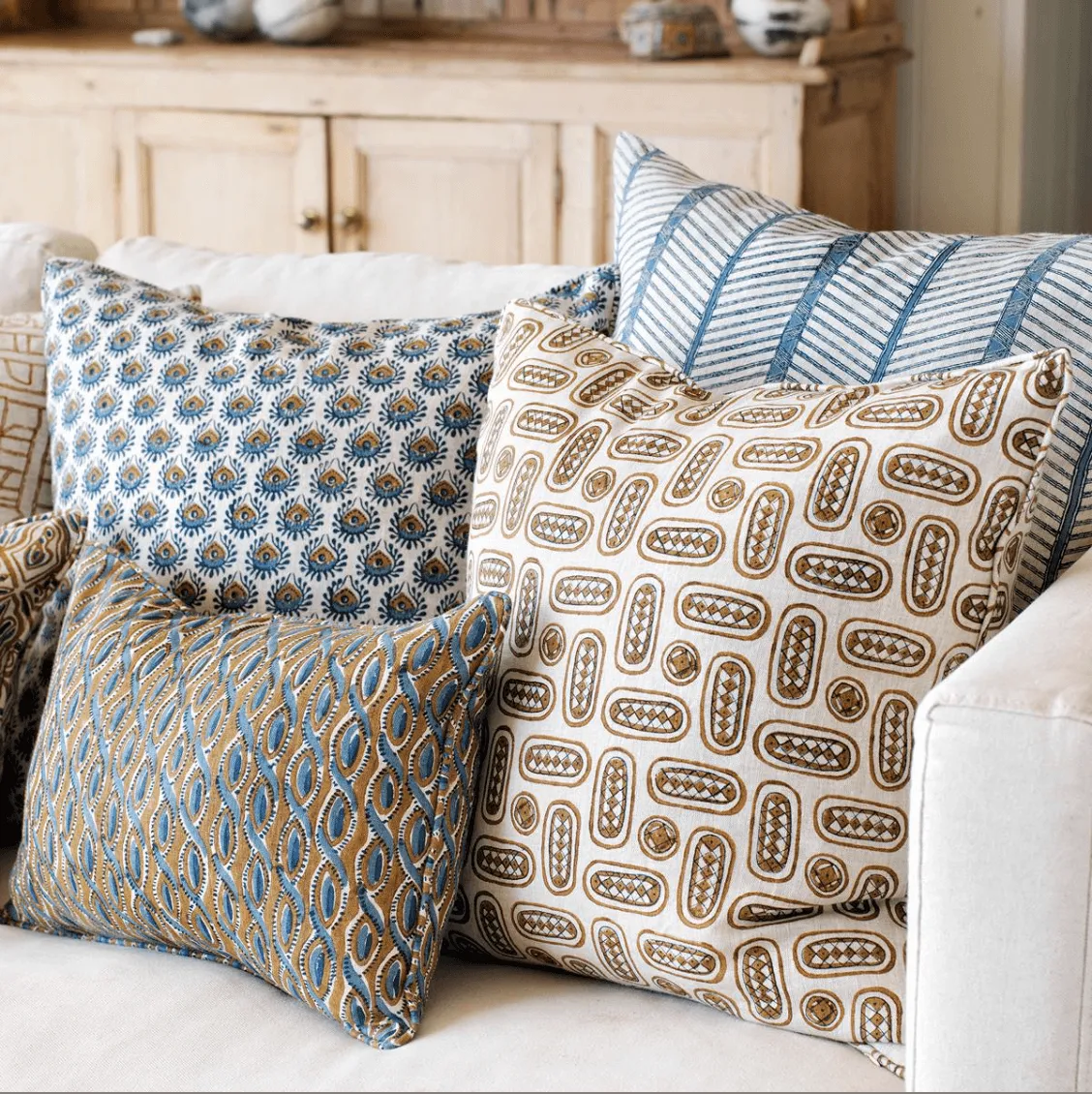 Lyon Tobacco Linen Cushion