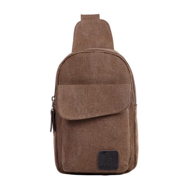 Men Travel Chest Bag Pack Sport Cross Body Outdoor Canvas Satchel Shoulder Bag Small Size Large Capacity Outdoor Necessary