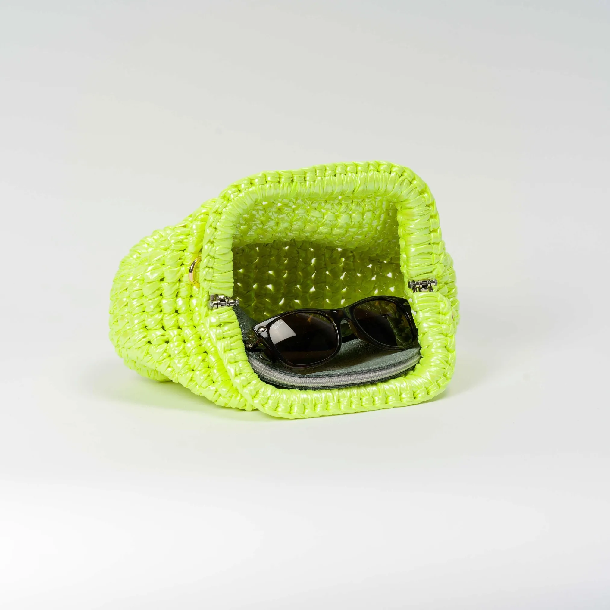 Metallic Fluo Green Clutch