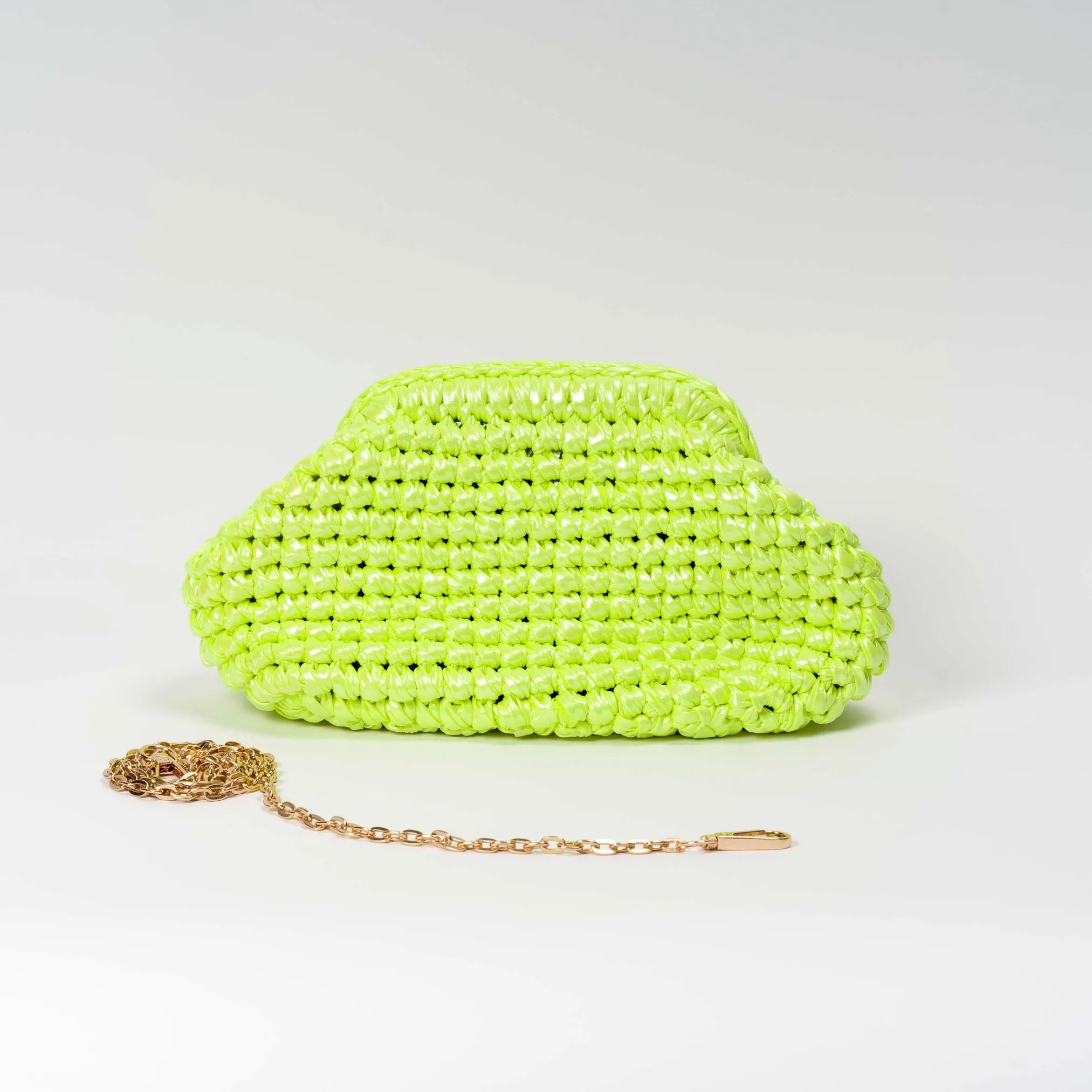Metallic Fluo Green Clutch
