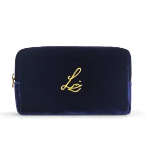 Midnight Blue Velvet (Makeup Pouch)