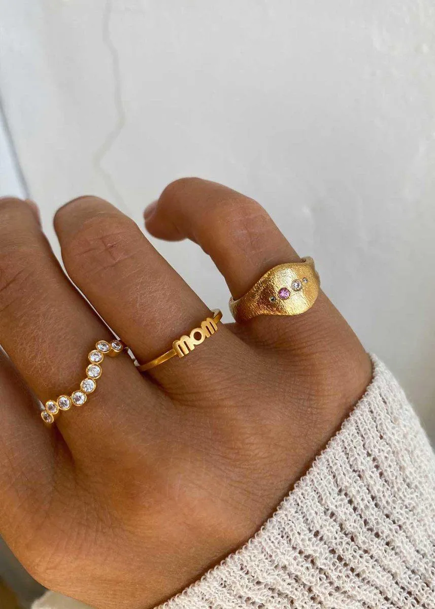 Midnight Sparkle Ring Gold-54 - Gold