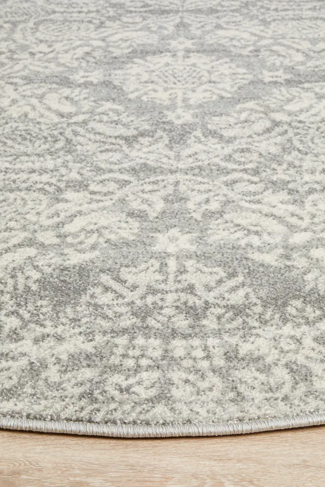 Mirage Gwyneth Stunning Transitional Silver Round Rug