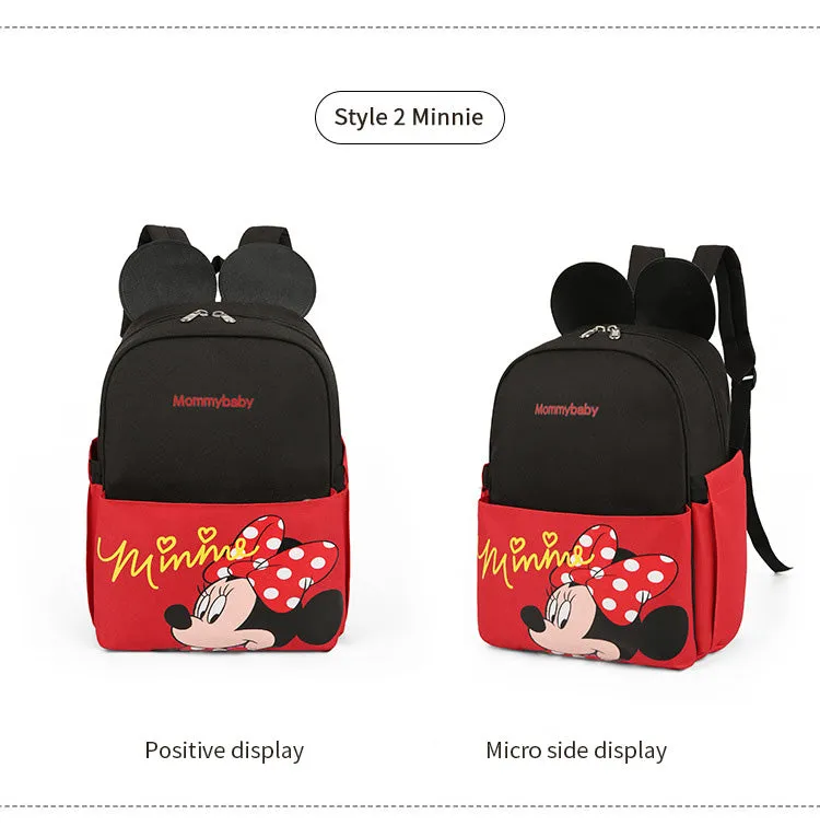 Mommy Baby Mickey Red & Black School Bag 9108
