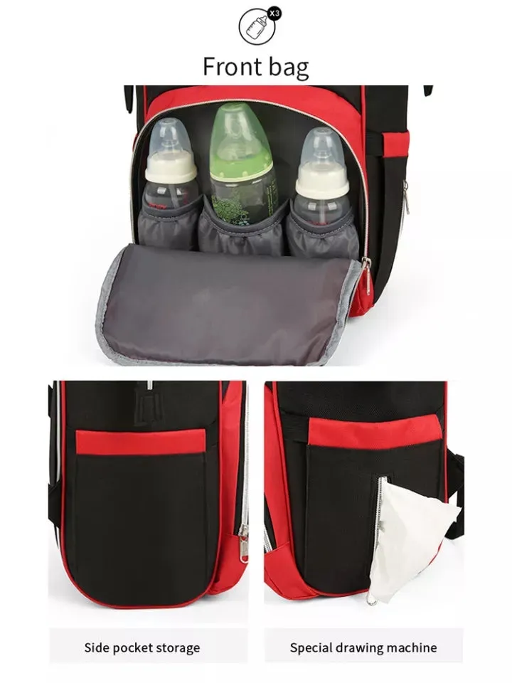 Mommy Baby Mickey Red & Black School Bag 9108