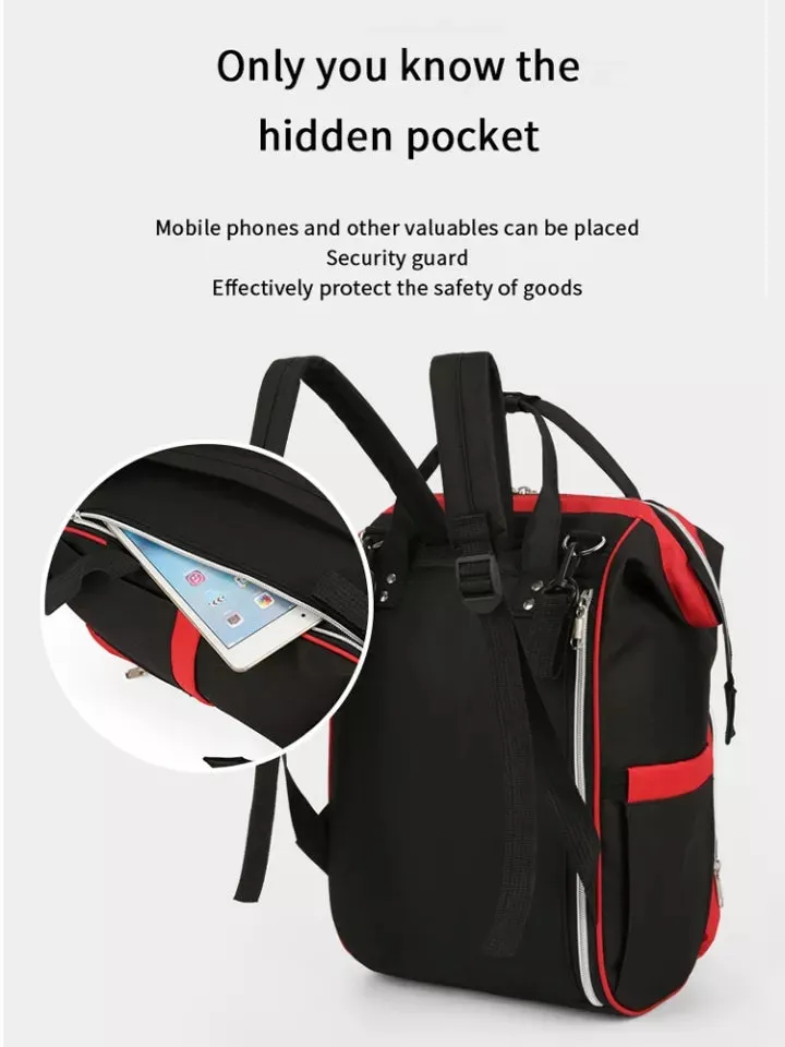 Mommy Baby Mickey Red & Black School Bag 9108