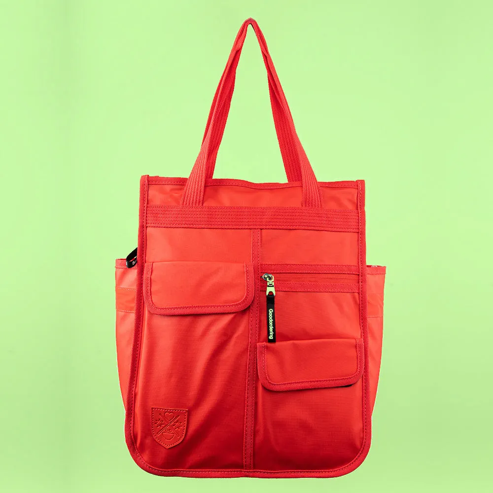 Monochrome Market Shopper Pannier Red