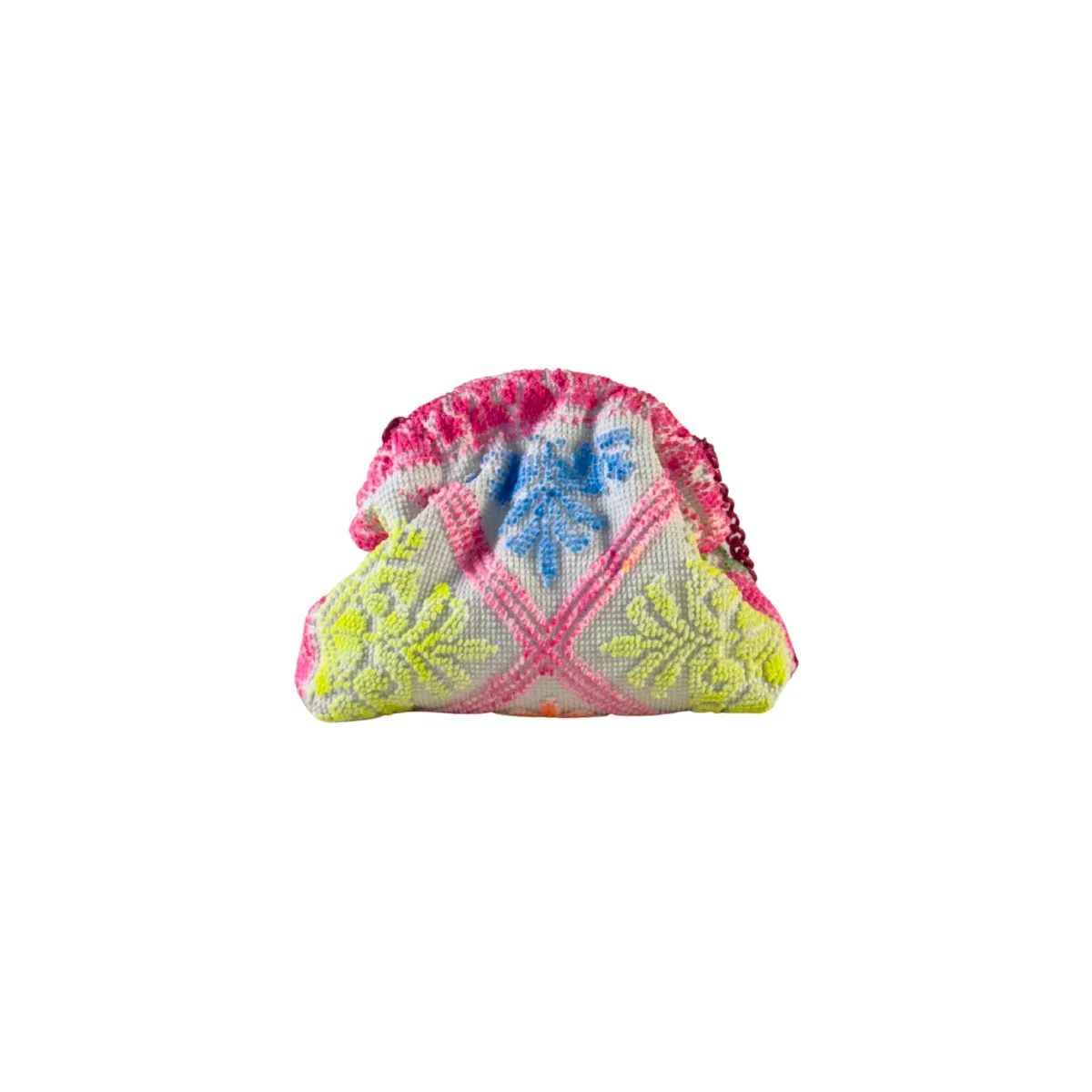 Multicolor Embroidered Sling Clutch Bag