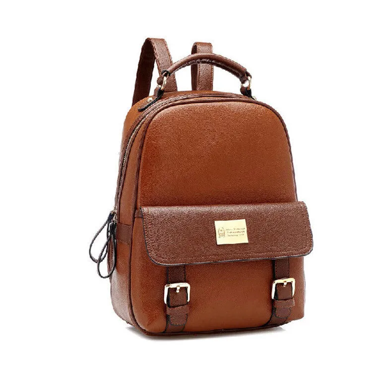 New fashion women backpacks patchwork bear girl student school bags pu leather travel rucksack