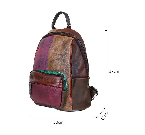 New Vintage Rubbing Leather Backpack for Women C305