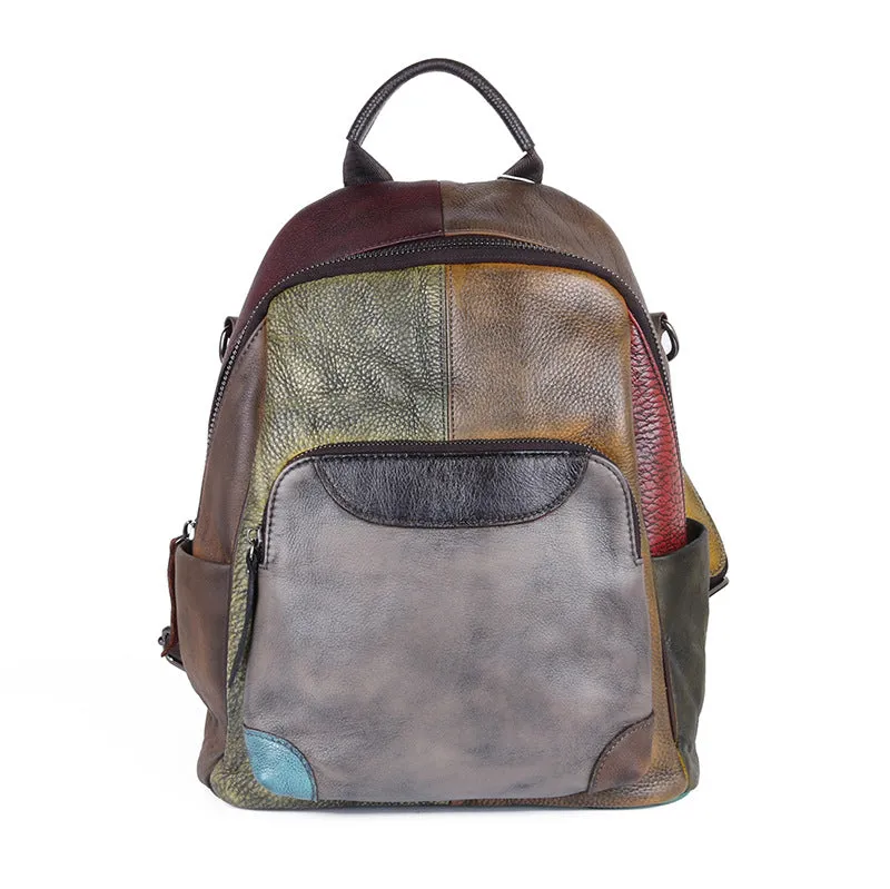 New Vintage Rubbing Leather Backpack for Women C305