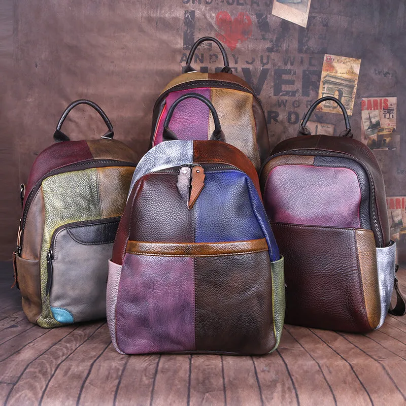 New Vintage Rubbing Leather Backpack for Women C305