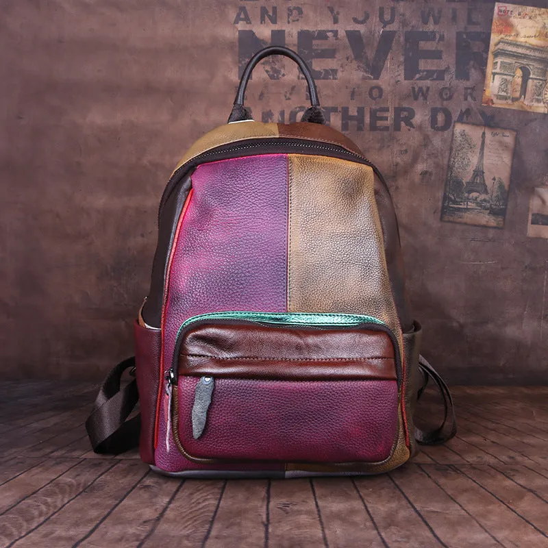 New Vintage Rubbing Leather Backpack for Women C305