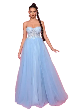 Nicoletta Strapless Lace Gown with Sweetheart Neckline