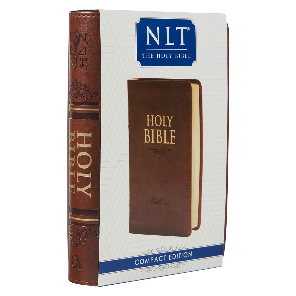 NLT Brown Faux Leather Flexcover Compact Bible