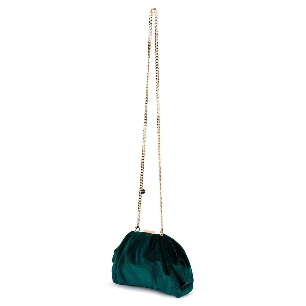 OB6478 CAITLIN VELVET CRYSTAL HANDLE CLUTCH