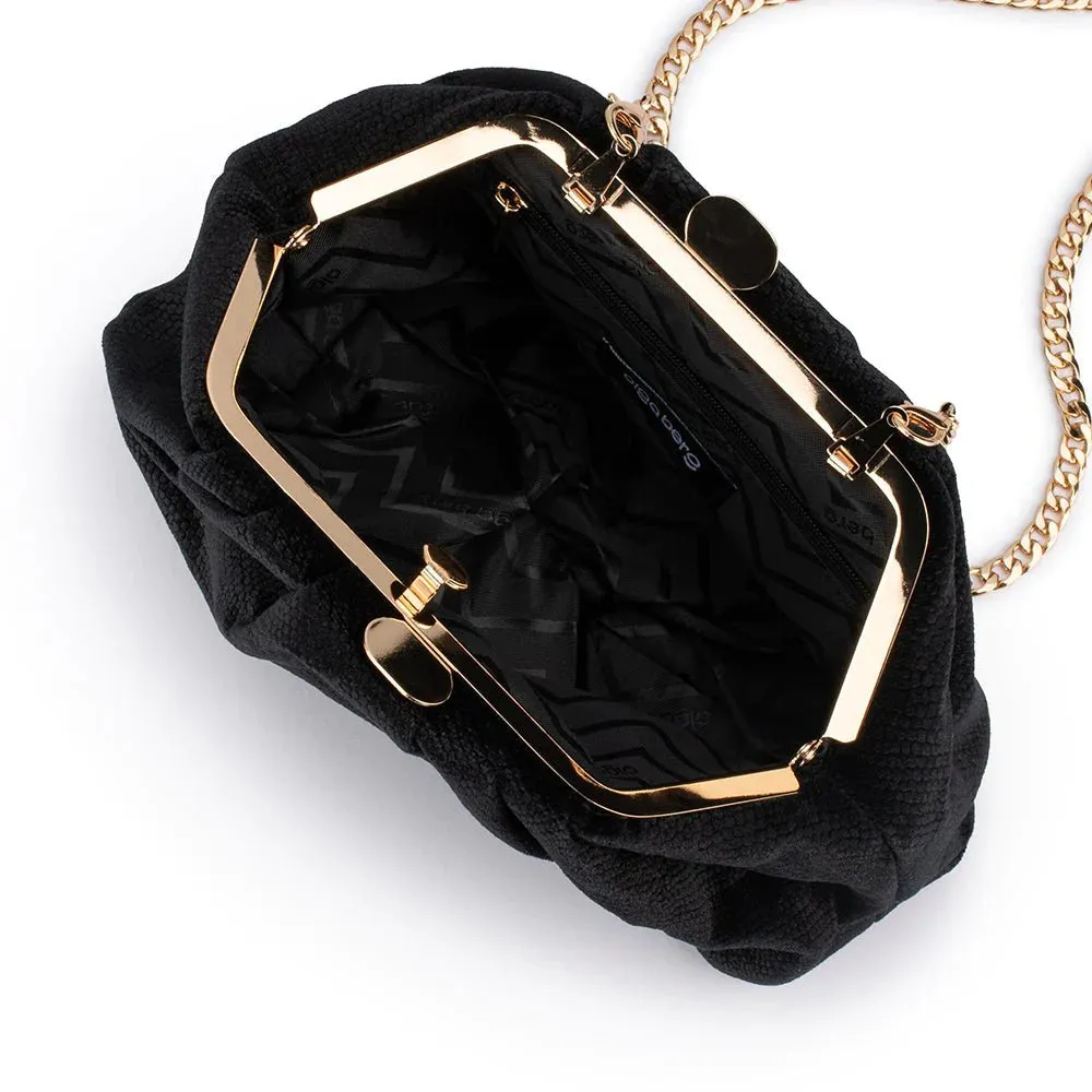 OB6478 CAITLIN VELVET CRYSTAL HANDLE CLUTCH