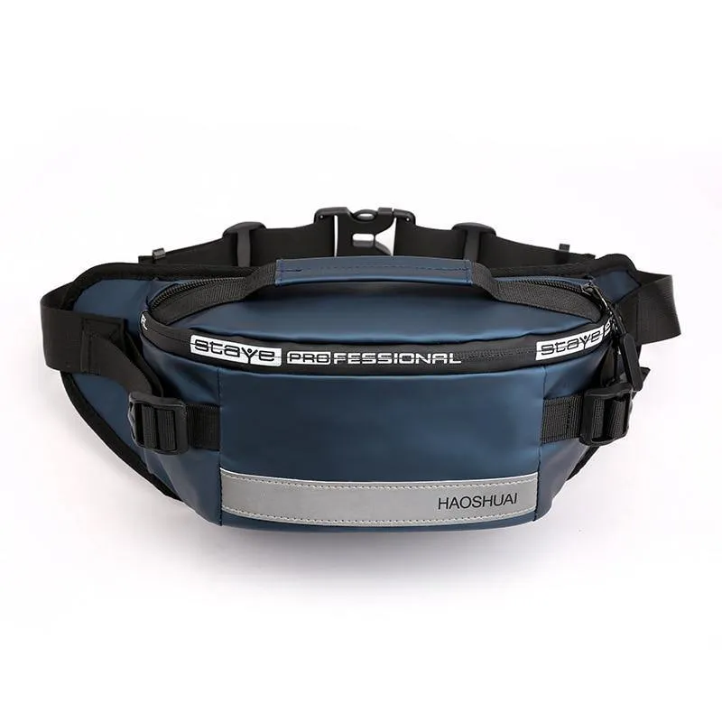 Outdoor Anti-Theft Waist Bag Men  Reflective Run Fanny Pack Waterproof Cell Phone Bag Travel Belt Bag