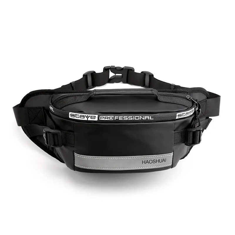 Outdoor Anti-Theft Waist Bag Men  Reflective Run Fanny Pack Waterproof Cell Phone Bag Travel Belt Bag