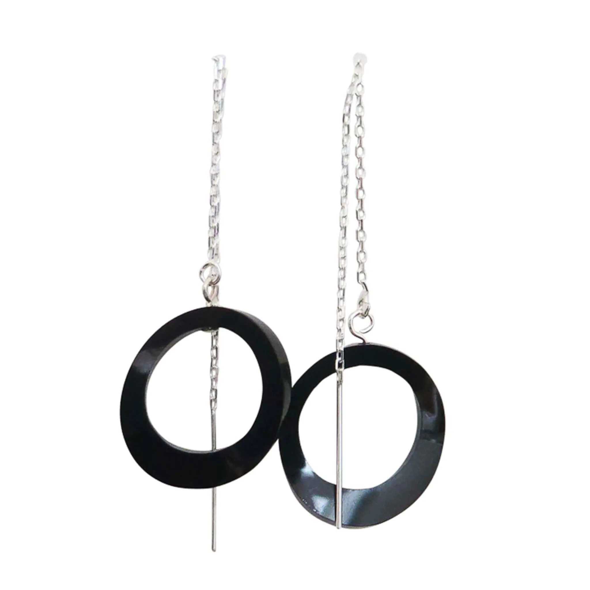 Ovals on Chain Earrings