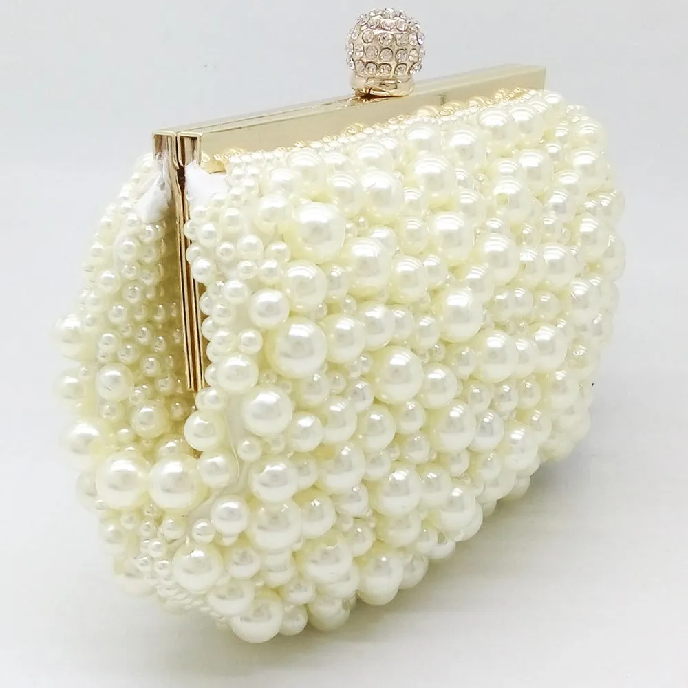 Pearl Beaded Clutch Purse